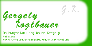 gergely koglbauer business card